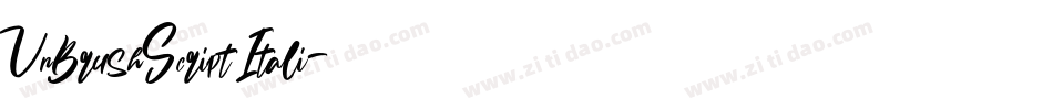 VnBrushScript Itali字体转换